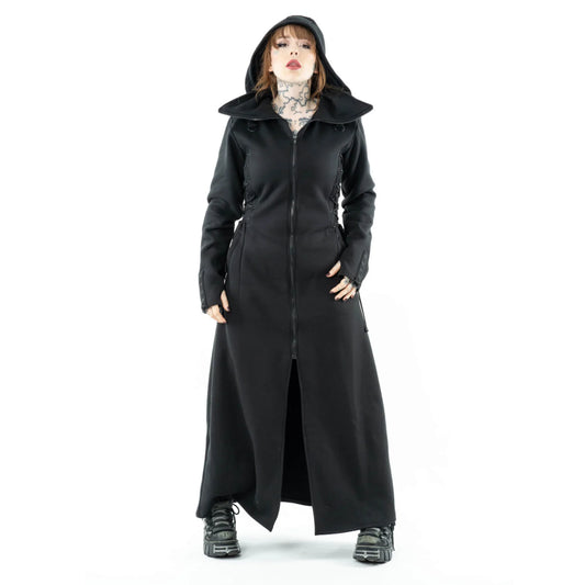 Poizen Industries Callen Hooded Full Length Cotton Coat
