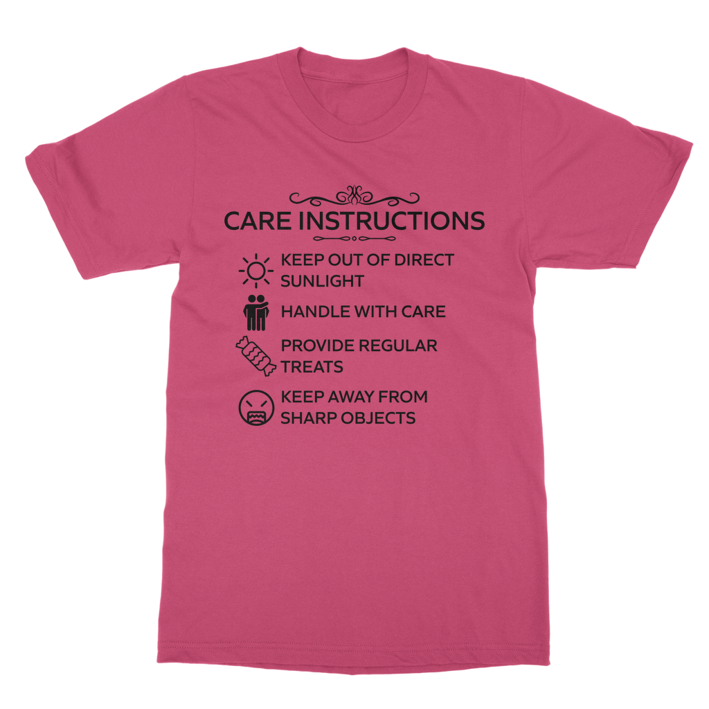 Care Instructions t-shirt – sustainable, made-to-order fashion