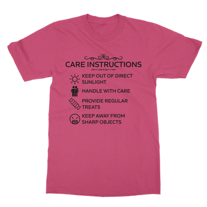 Care Instructions t-shirt – sustainable, made-to-order fashion