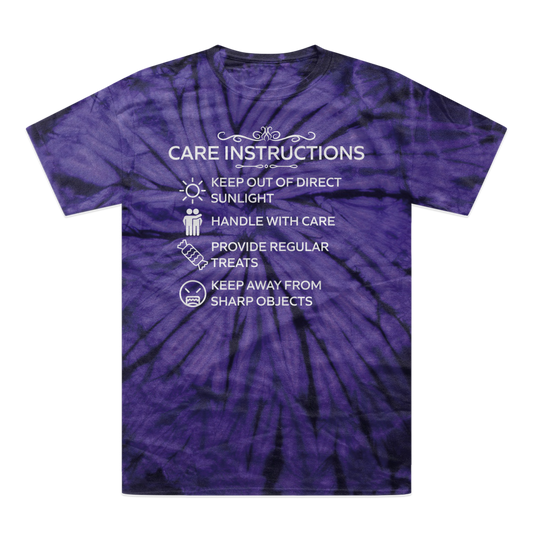 Misfits Rack - Care Instructions Spider Tie-Dye T-Shirt - S (Fits UK 10-12)