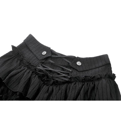 Dark in Love Cordelia Gothic High-Low Layered Skirt