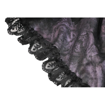 Dark in Love Butterfly-Wing Gradient Dovetail Skirt