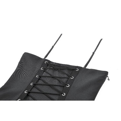 Dark in Love Studded Buckle Pleated Camisole Dress