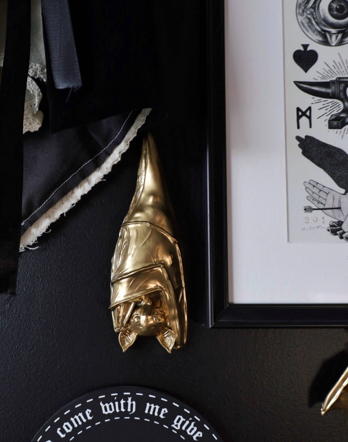 Mayhem Made Sleeping Bat Wall Hanging