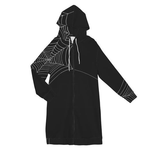Caught Up in Your Web Extra Long Hoodie