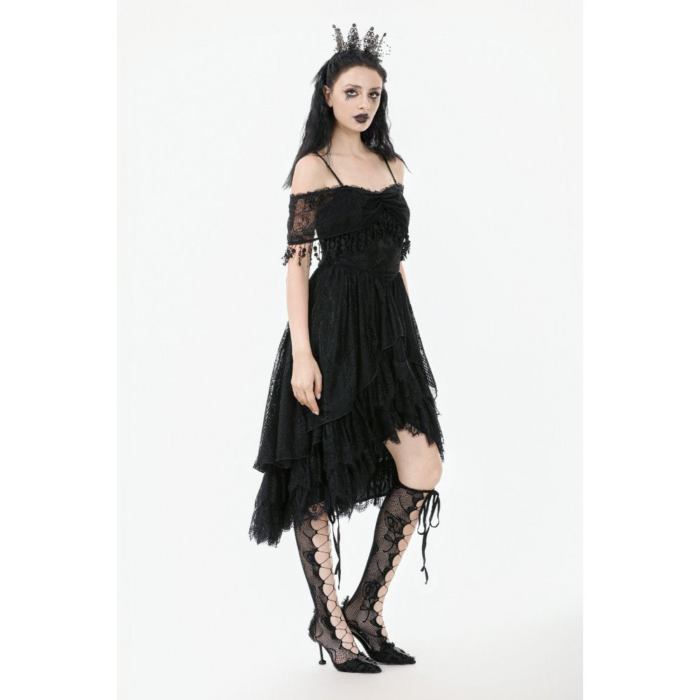 Dark in Love Soraya Gothic Lace High-Low Dress
