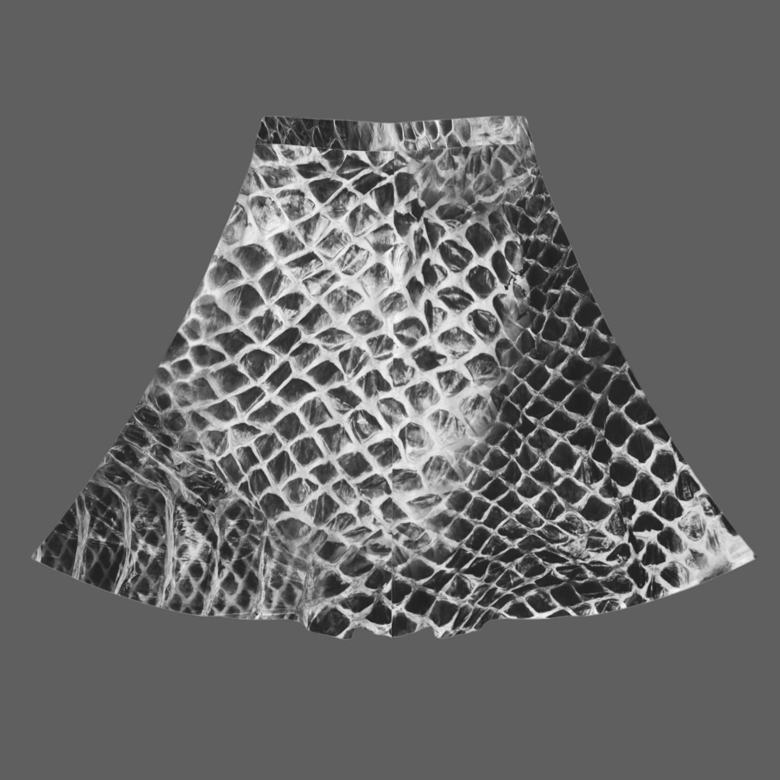 ANTBrand Shedding Skin Snakeskin Effect Midi Skirt