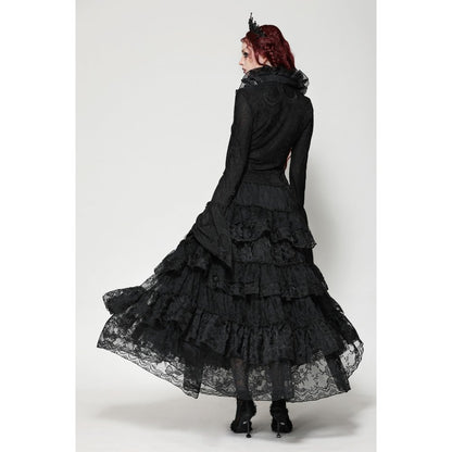 Dark in Love Elizabeth Gothic Queen Top with Pendant and Ruffled Collar
