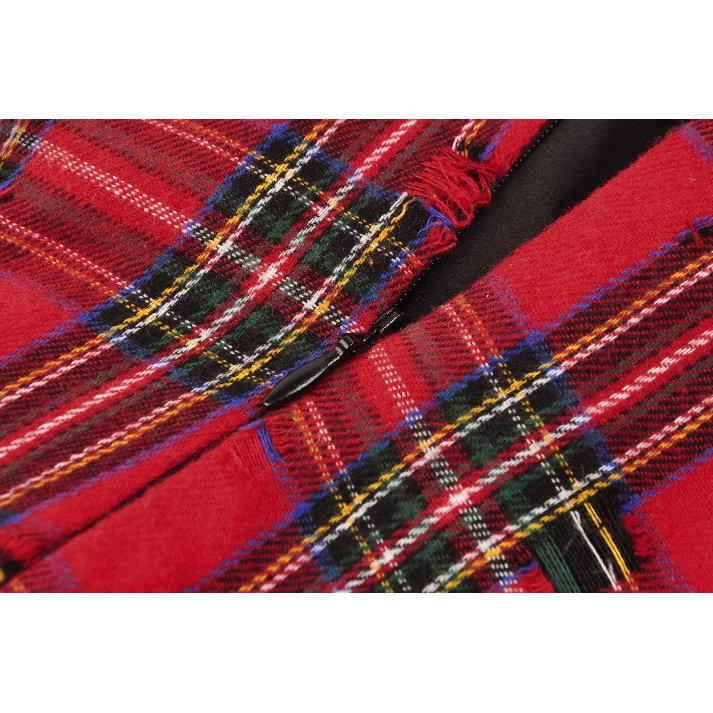Dark in Love Annika Distressed Red Tartan Dress - Kate's Clothing