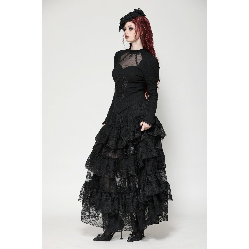 Dark in Love Cressida Gothic Princess Layered Cake Skirt - Kate's Clothing