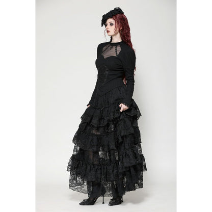 Dark in Love Cressida Gothic Princess Layered Cake Skirt - Kate's Clothing