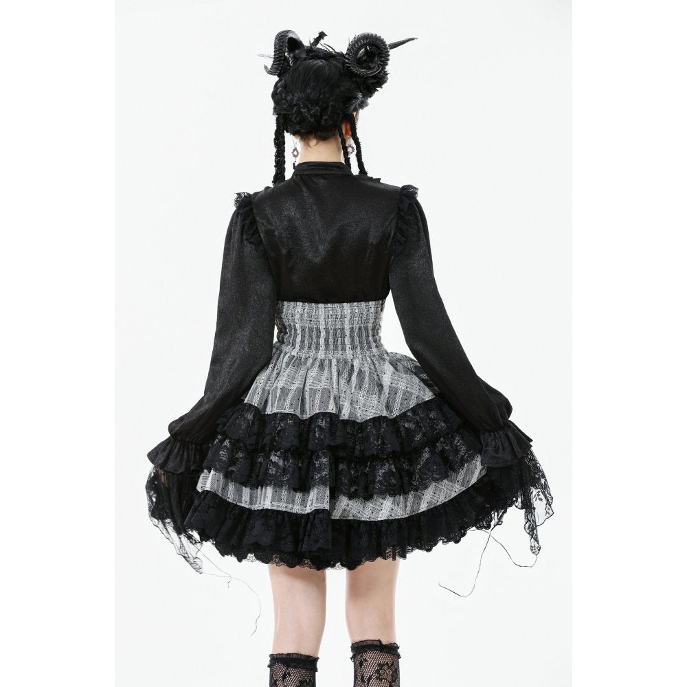 Dark in Love Hexa Layered Tartan Skirt