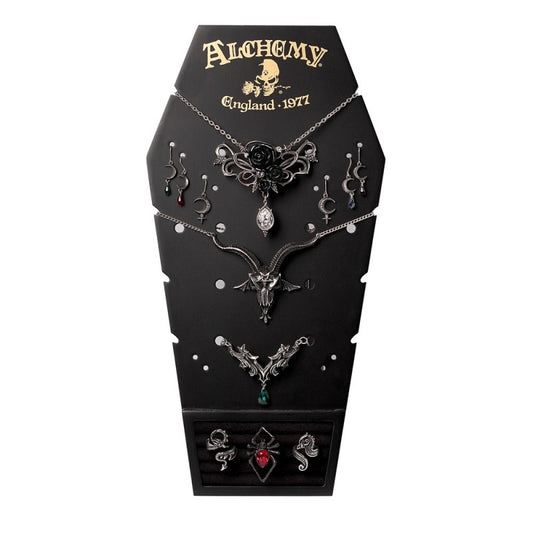 Alchemy Gothic Coffin Jewellery Display Board