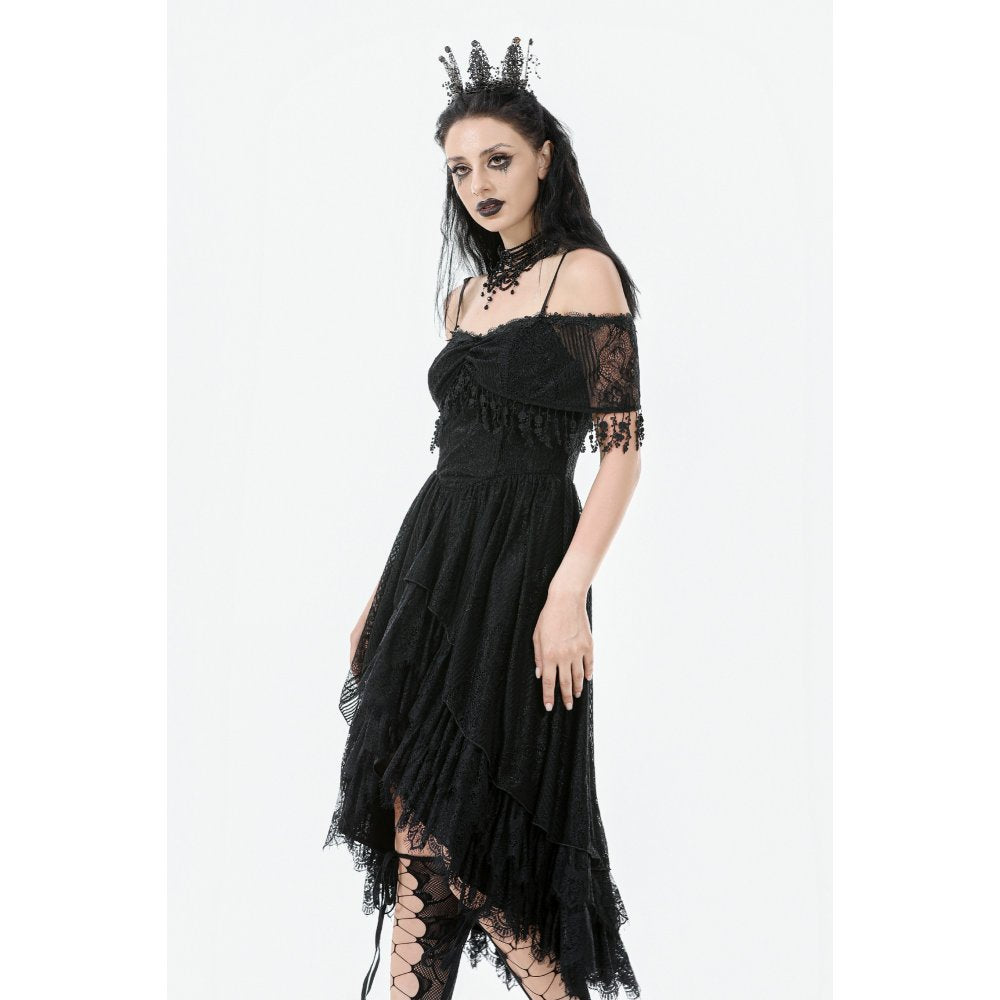 Dark in Love Soraya Gothic Lace High-Low Dress