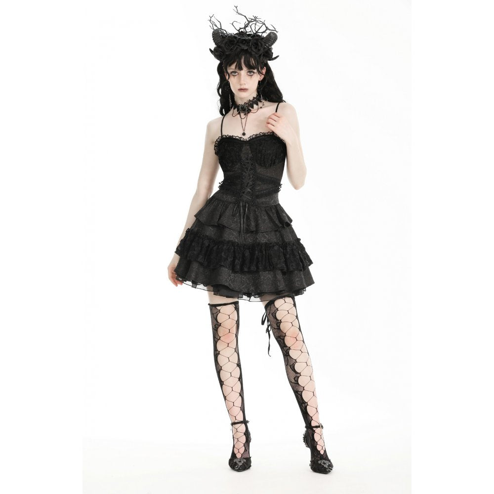 Dark in Love Tullia Frilly Mini Dress - Kate's Clothing