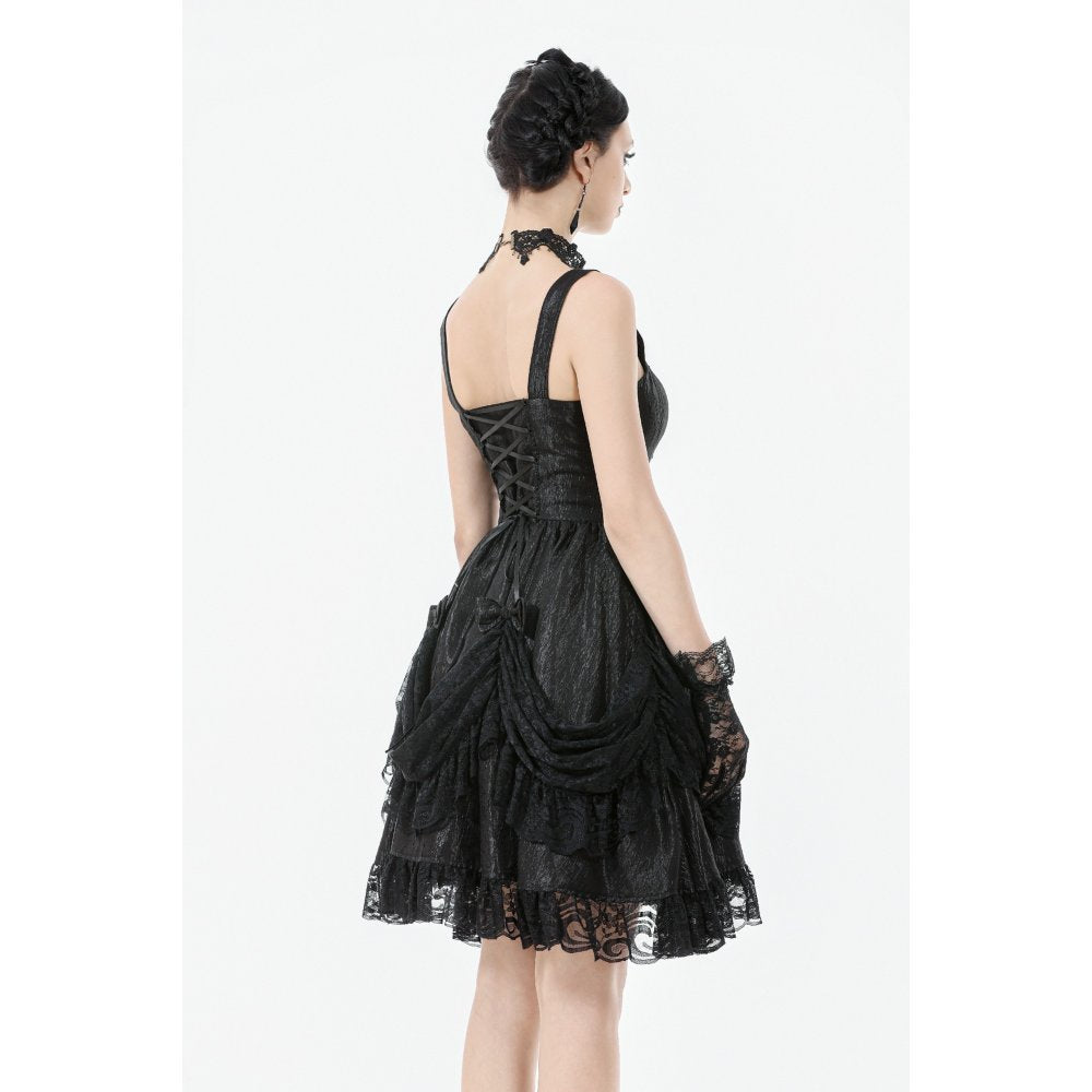 Dark in Love Shadow Lament Ruched Lolita Dress