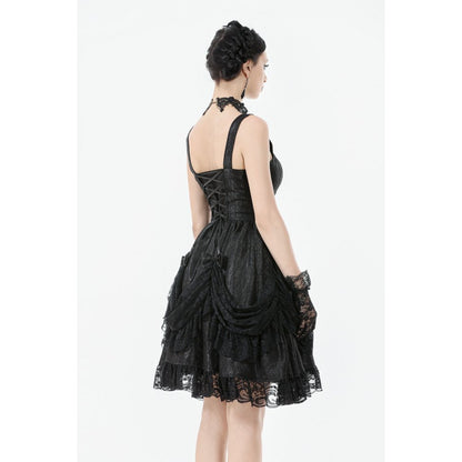 Dark in Love Shadow Lament Ruched Lolita Dress
