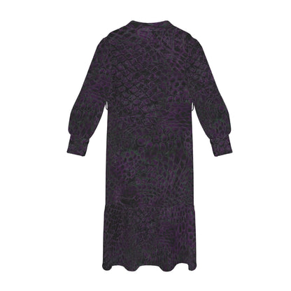 ANTIBrand Misfits Rack - Hydra Skin Lantern Sleeve Shirt Dress - S (UK 10)