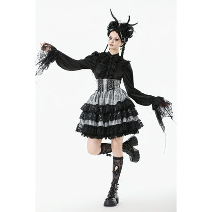 Dark in Love Hexa Layered Tartan Skirt