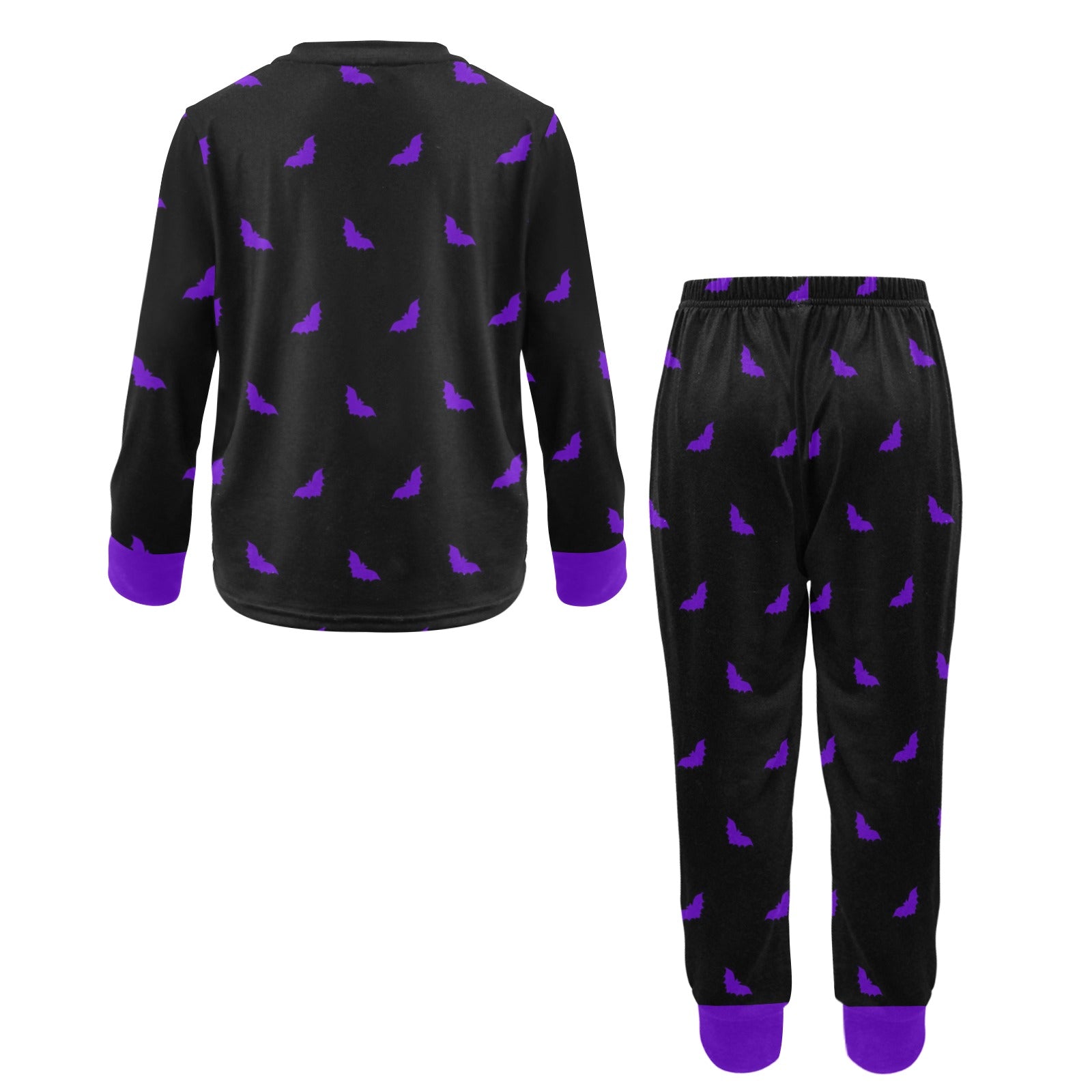 Purple Bats on Repeat Kids Goth PJs
