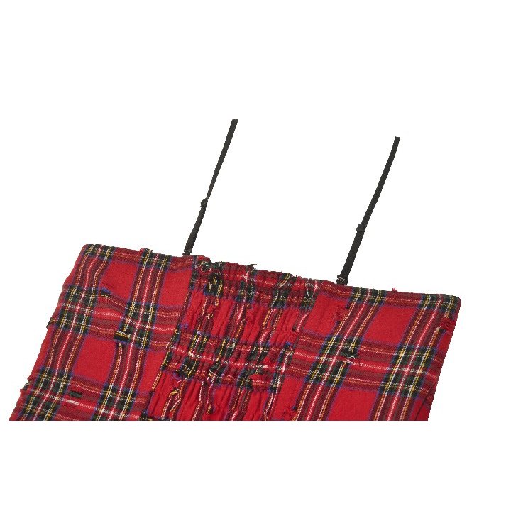 Dark in Love Annika Distressed Red Tartan Dress - Kate's Clothing