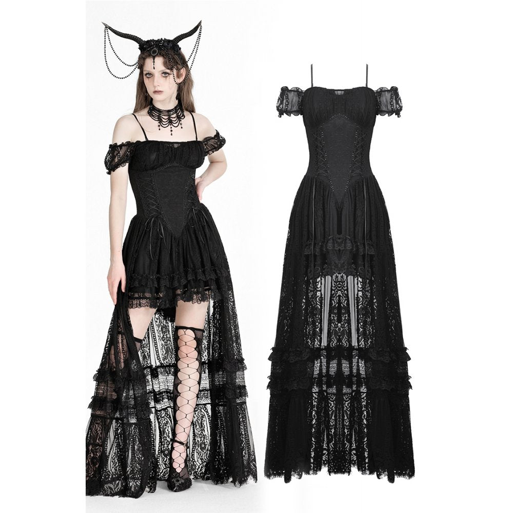 Dark in Love Kelilah Lace Hi-Low Dress - Kate's Clothing