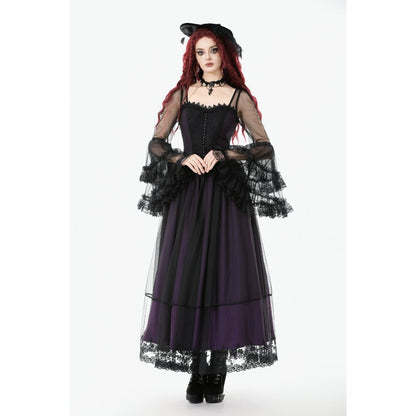 Dark in Love Lilith Bell Sleeve Gothic Maxi Dress