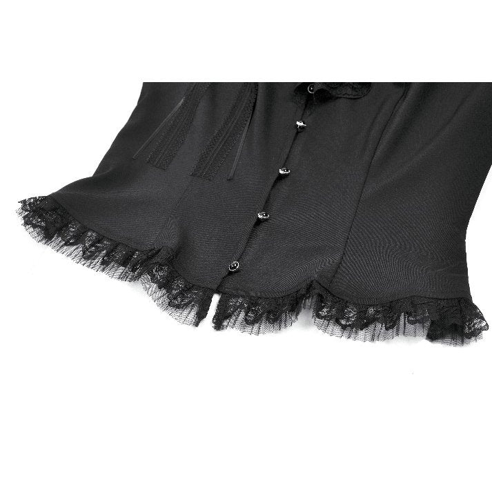 Dark in Love Courtly Cross Gem Gothic Blouse