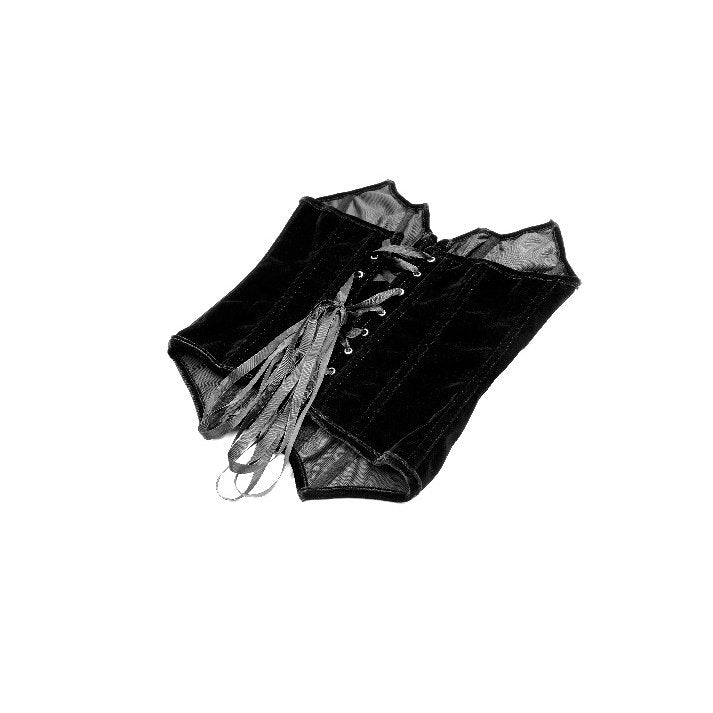 Dark in Love Crimson Vampiric Velvet Corset Top