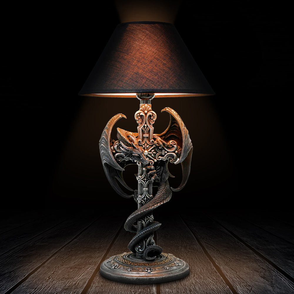 Nemesis Now Draconis Crucis Dragon Gothic Plug-In Table Lamp