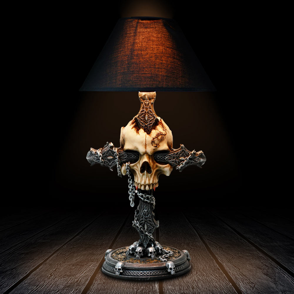 Nemesis Now Cranium Crucis Gothic Skull Table Lamp