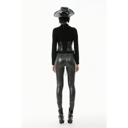 Dark in Love Serpentine Mesh Panel Leggings