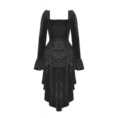 Dark in Love Seraphina Ruched Embroidered Lace Goth Cami Top in Wine Red