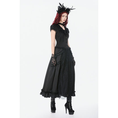 Dark in Love Belladonna Floor-Length Goth Skirt