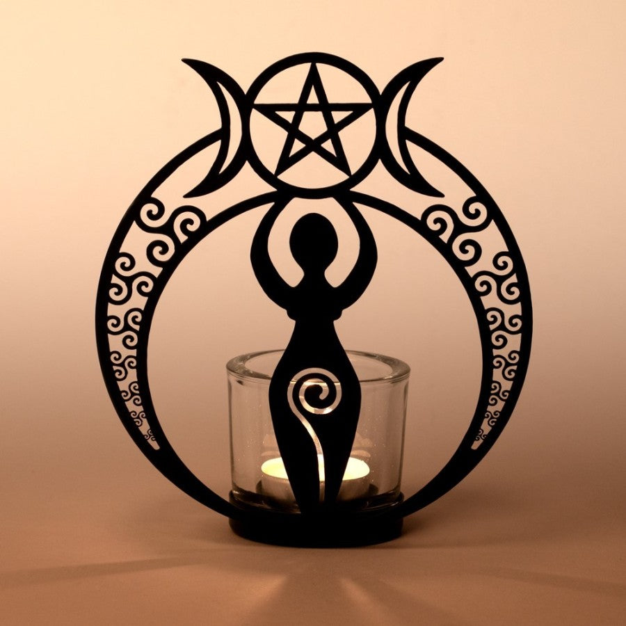 Alchemy Gothic Danu Goddess T-Light Holder