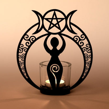 Alchemy Gothic Danu Goddess T-Light Holder