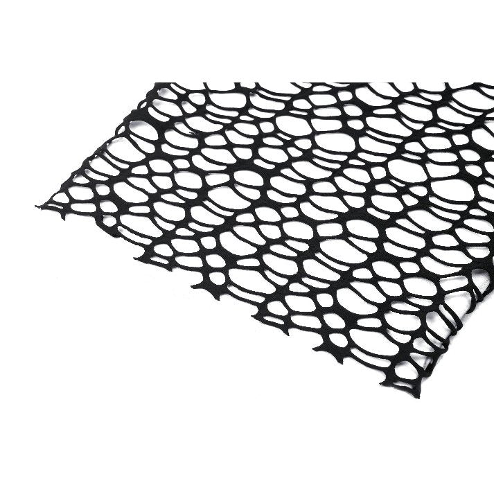 Dark in Love Darcy black distressed mesh gothic net fabric texture close up