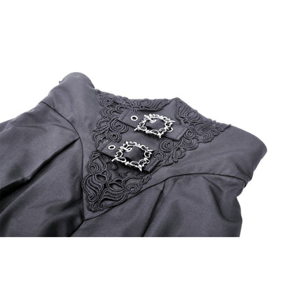 Dark in Love Delora maxi skirt pleated fabric fold detail black gothic maxi skirt