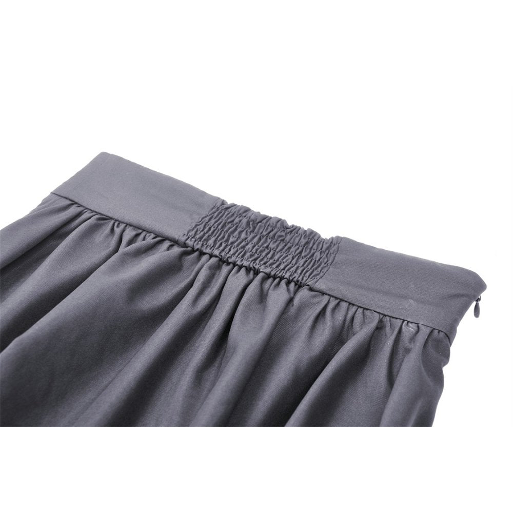 Dark in Love Delora maxi skirt waistband detail high waist gothic skirt close-up back detail