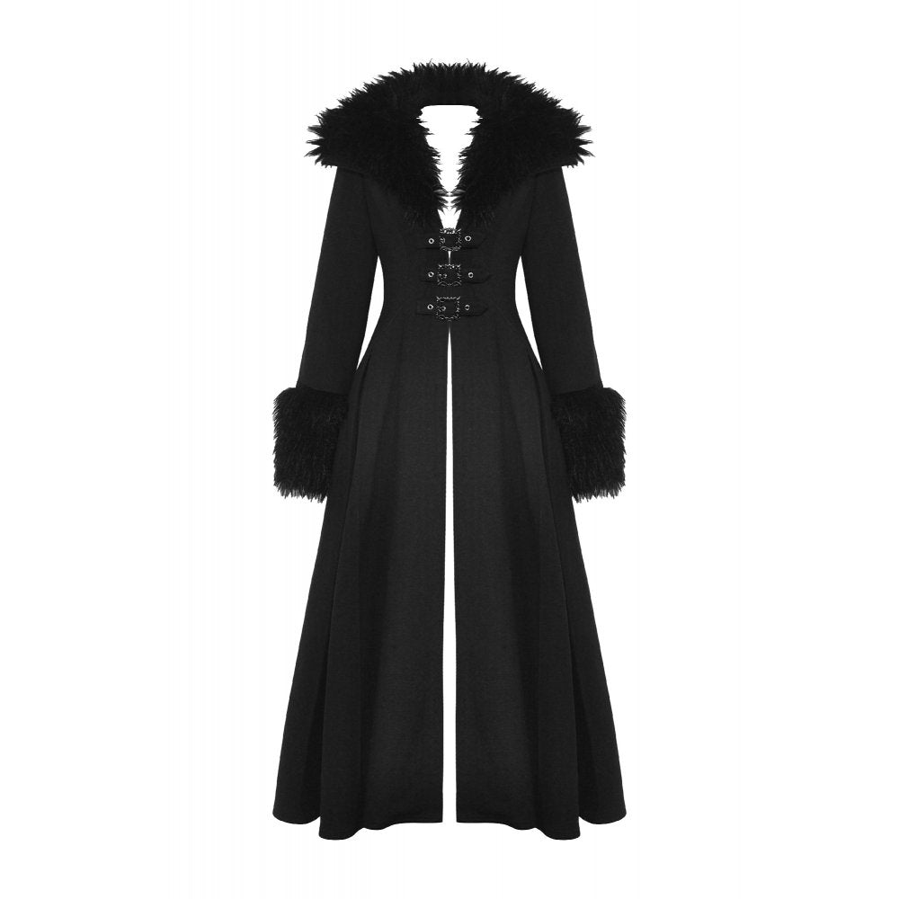 Dark in Love Haidee coat flat lay front view gothic long winter coat
