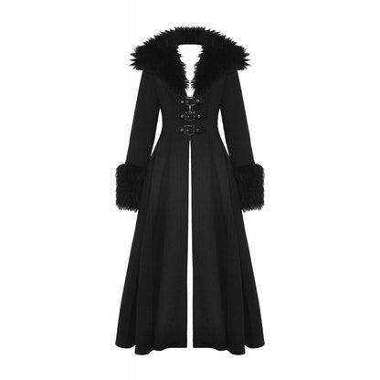 Dark in Love Haidee coat flat lay front view gothic long winter coat
