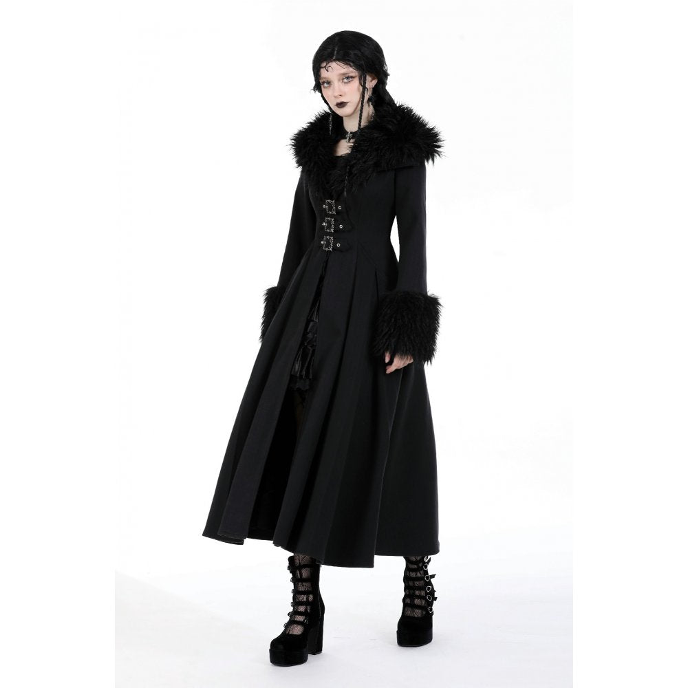 Dark in Love Haidee gothic long coat full outfit front view