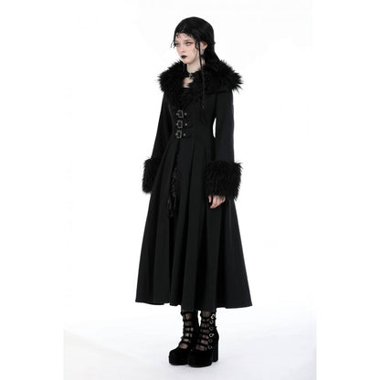 Dark in Love Haidee gothic winter coat full outfit back view