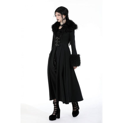 Dark in Love Haidee coat gothic winter fashion styling with faux fur collar