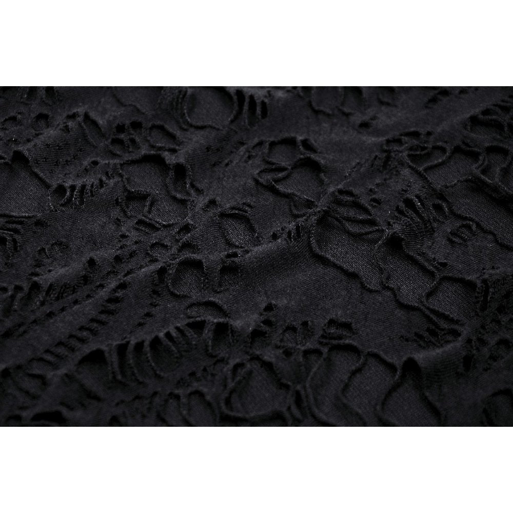 Dark in Love Hattie gothic dress fabric texture close up