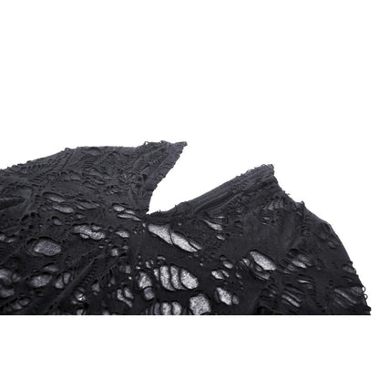 Dark in Love Hattie hooded dress lace texture detail gothic distressed fabric