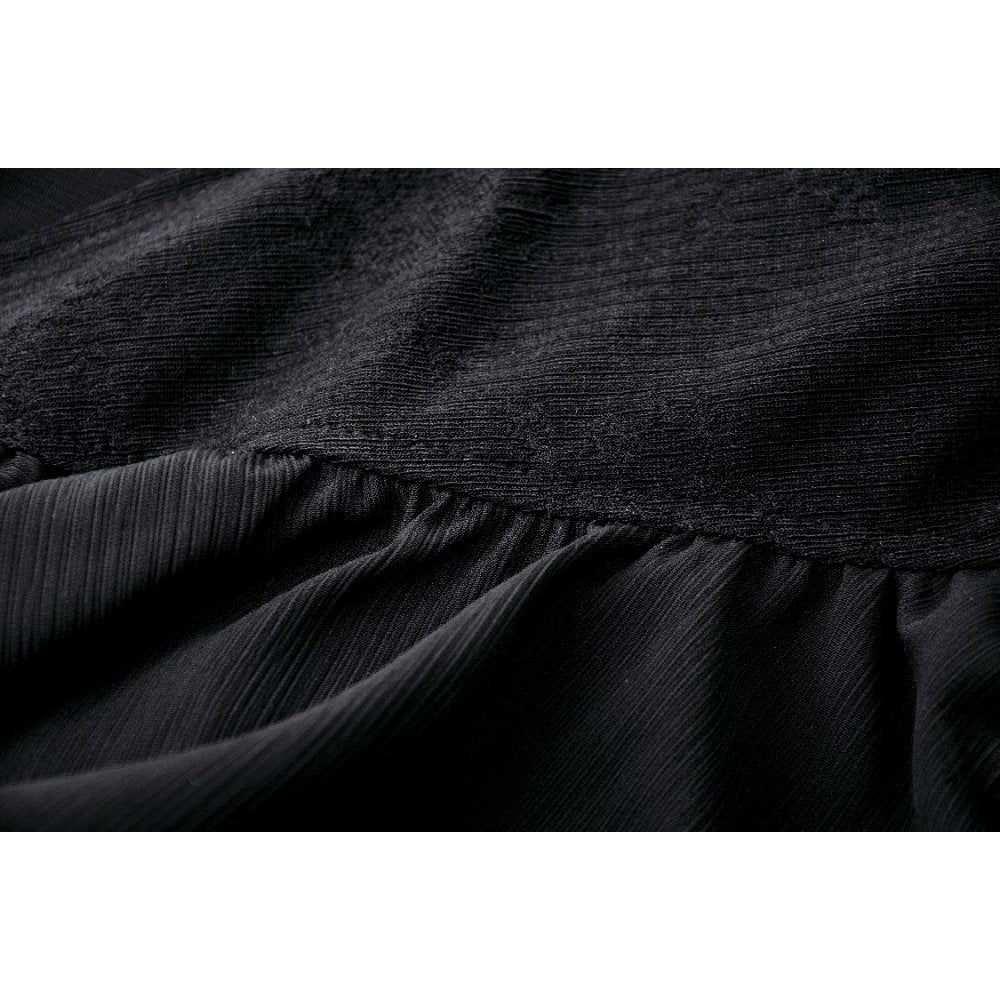 Dark in Love Izora skirt black gothic fabric texture close up