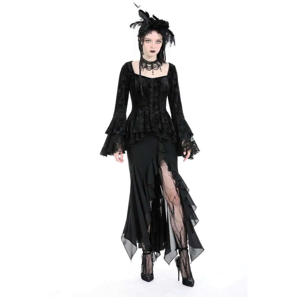 Dark in Love Izora gothic fishtail skirt full outfit front view