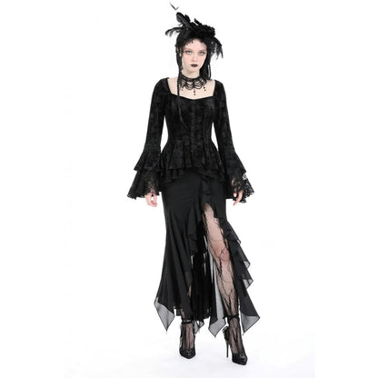 Dark in Love Izora gothic fishtail skirt full outfit front view