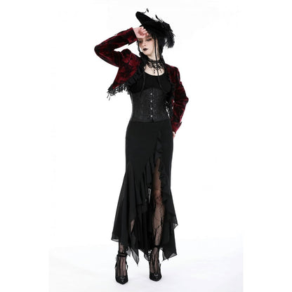 Dark in Love Izora gothic fishtail skirt worn by model standing